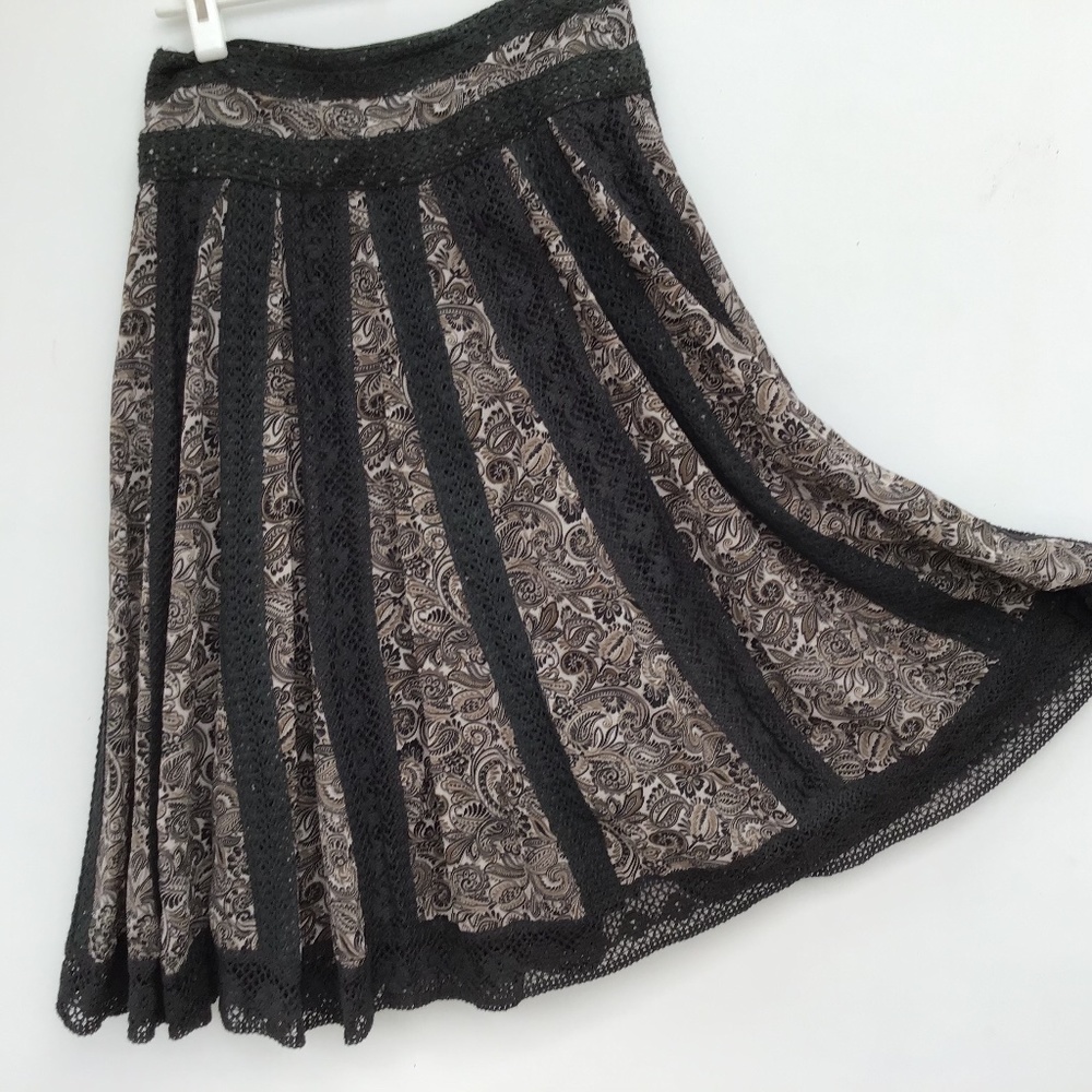 Mix Nouveau Crochet Lace and Paisley Fabulous Skirt